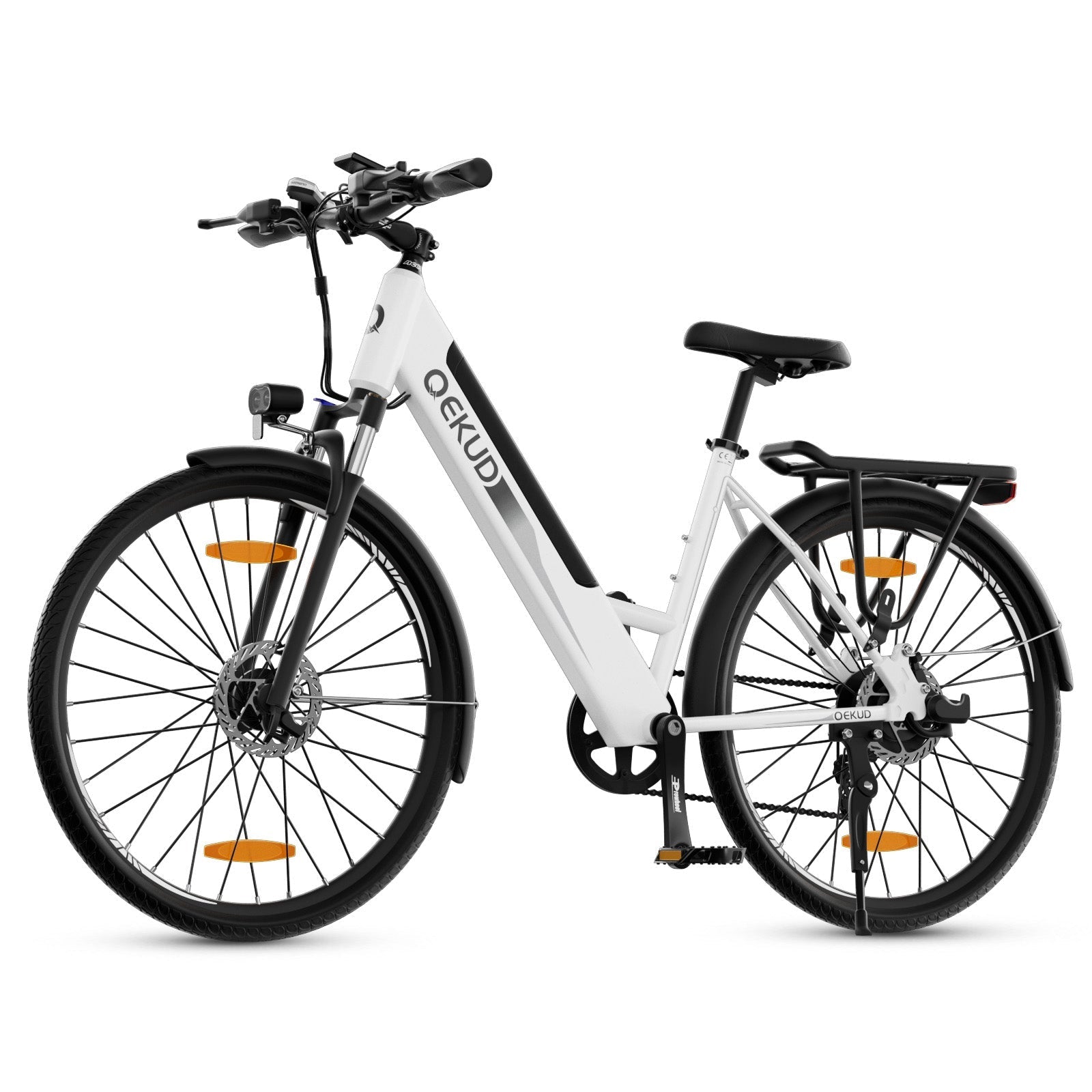 QEKUD 26M208 electric city commuter e-bike full view