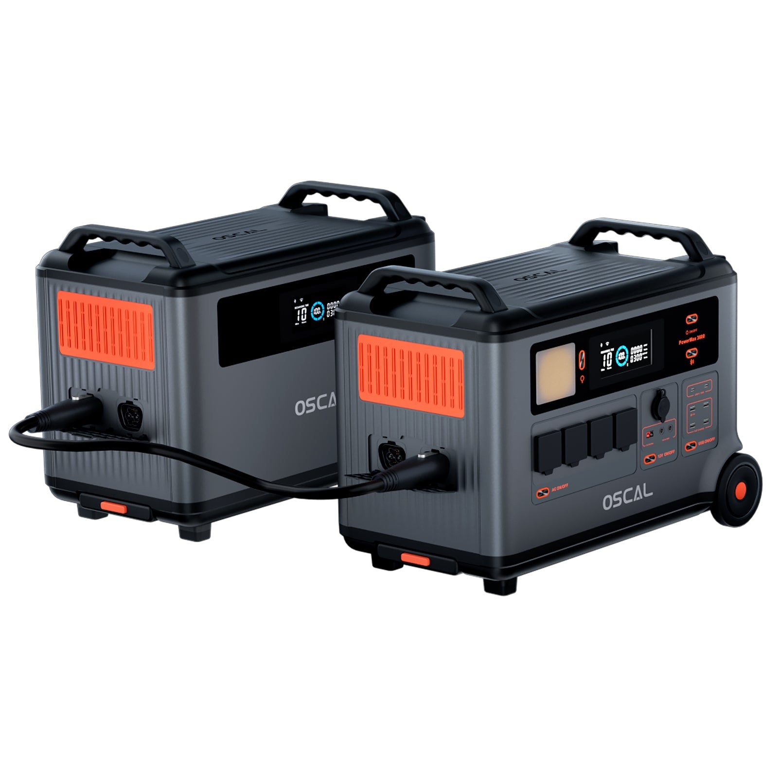 OSCAL BP3600 3600Wh additional battery exclusive for PowerMax3600 & PowerMax6000 no connection cables required Expandable to 57.6kWh