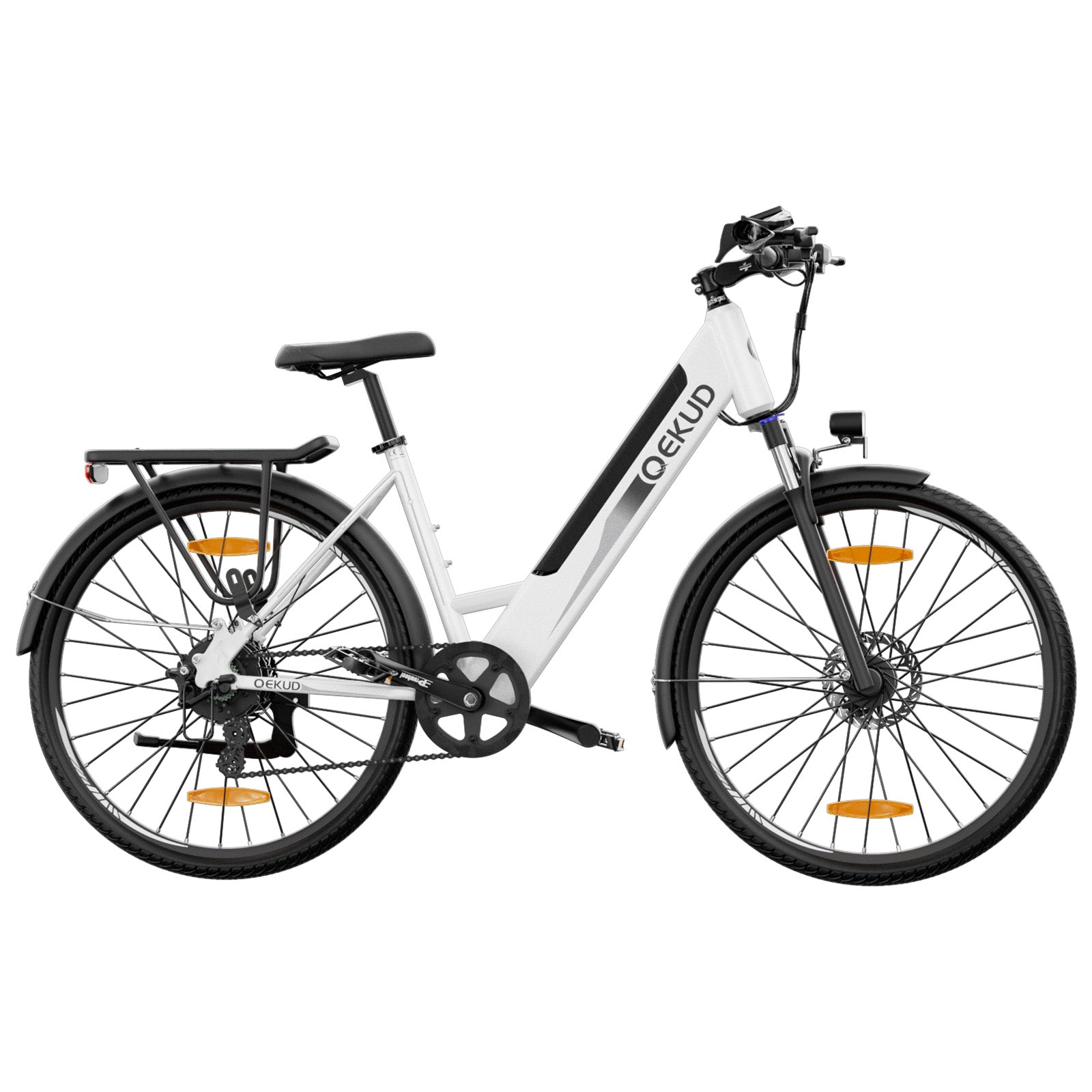 QEKUD 26M208 electric city commuter e-bike full view