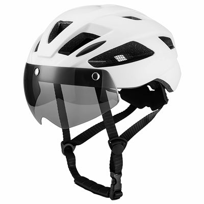 Cycling helmet with goggles