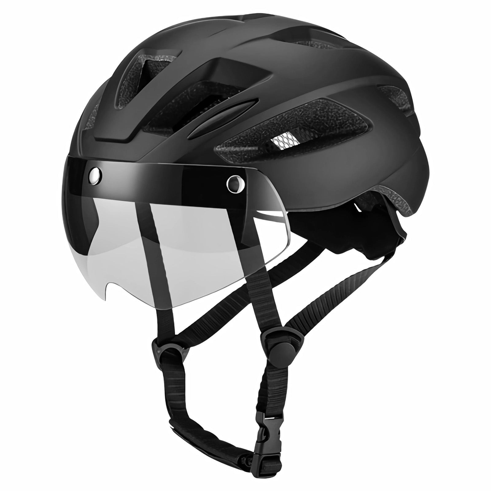 Cycling helmet with goggles