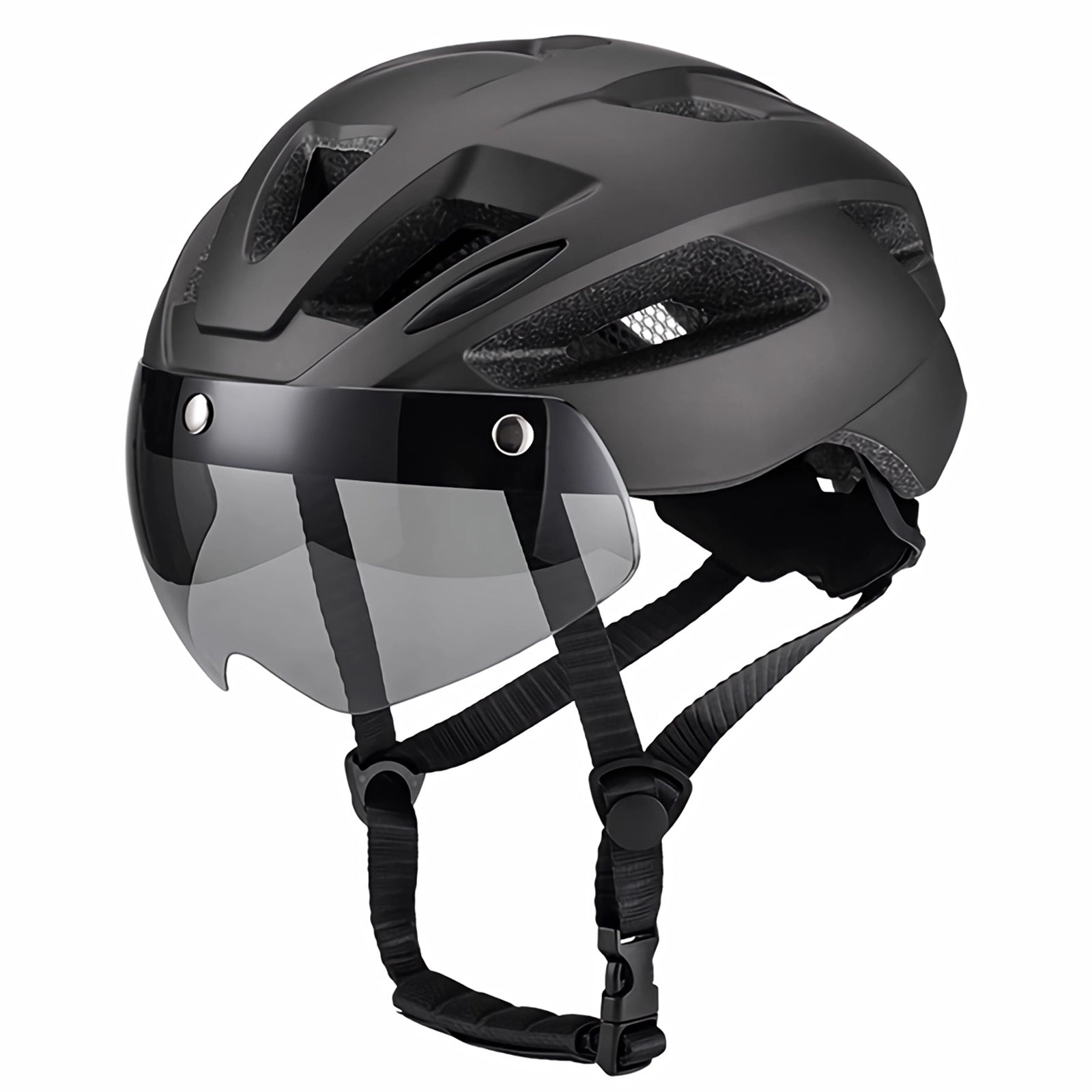 Cycling helmet with goggles