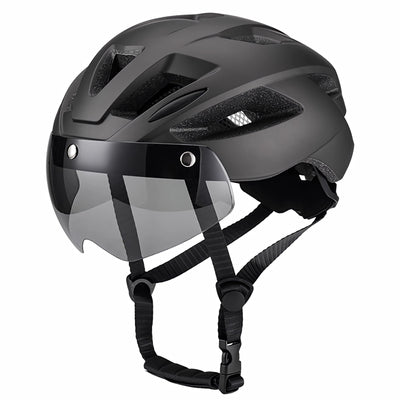Cycling helmet with goggles