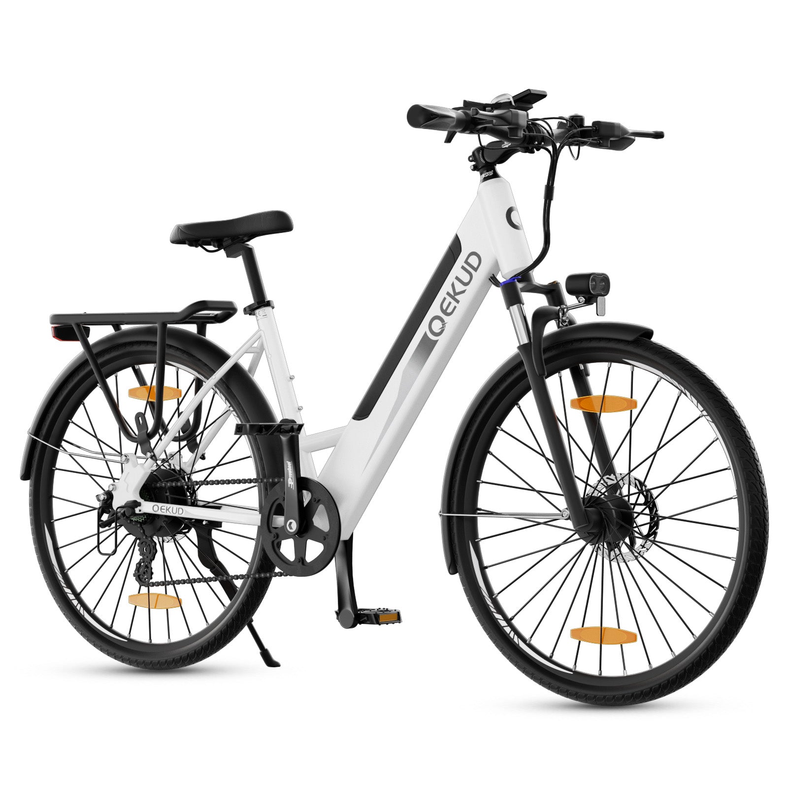 QEKUD 26M208 electric city commuter e-bike full view