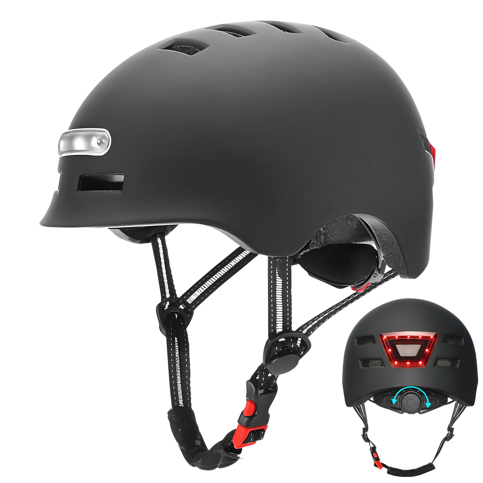 Helm met waarschuwingslichten