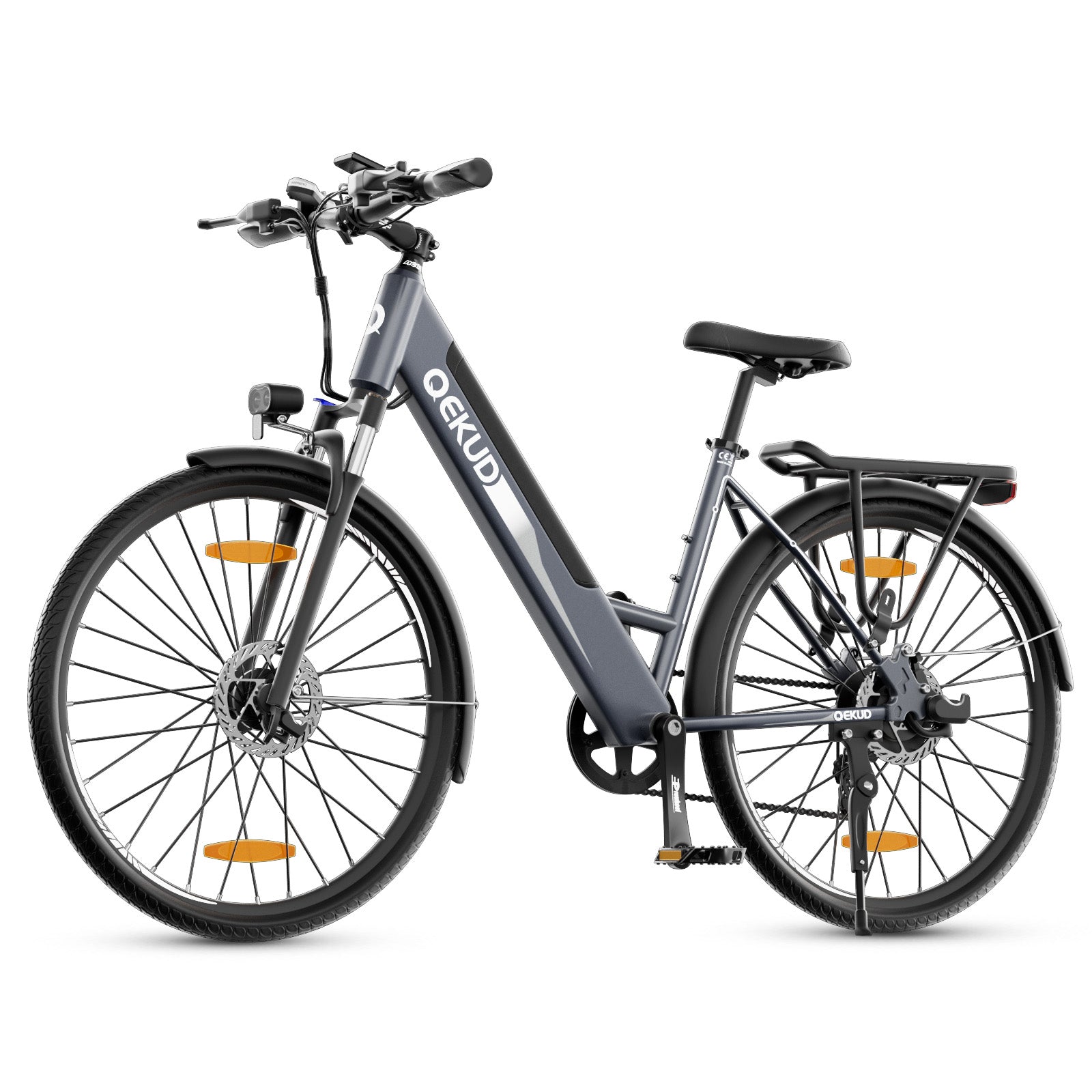 QEKUD 26M208 electric city commuter e-bike full view