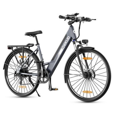 QEKUD 26M208 electric city commuter e-bike full view