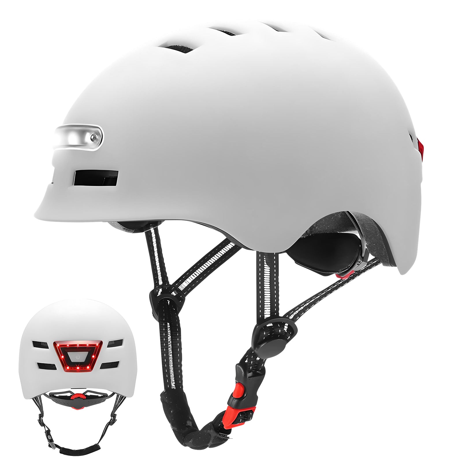 Helm met waarschuwingslichten
