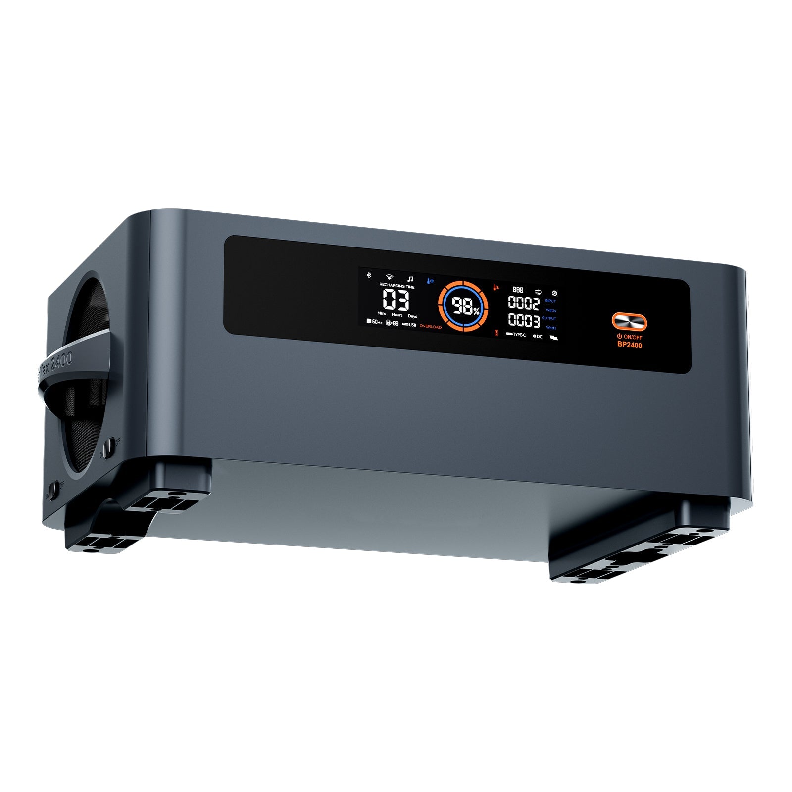 OSCAL BP2400 Pro 2 kWh Add-on Battery — Exclusive to PM2400Pro; No Connection Cables Required.
