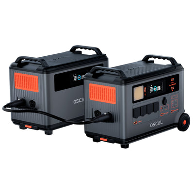 OSCAL BP3600 3600Wh additional battery  exclusive for PowerMax3600 & PowerMax6000  no connection cables required Expandable to 57.6kWh