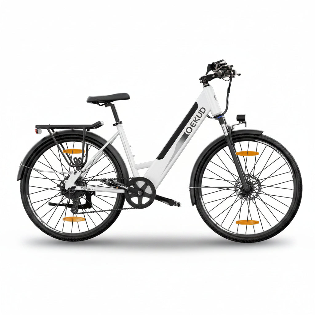QEKUD 26M208 electric city commuter e-bike full view