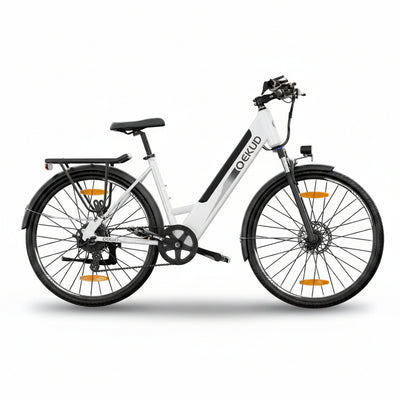 QEKUD 26M208 electric city commuter e-bike full view